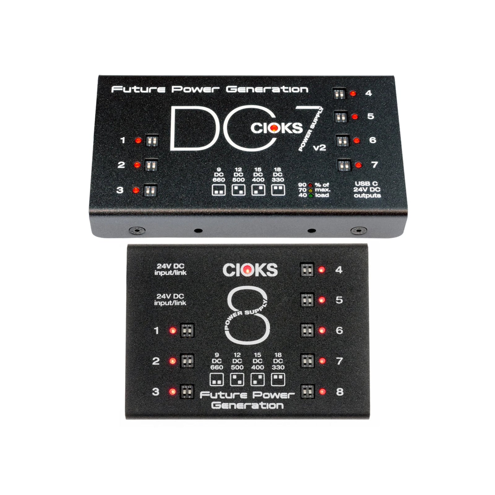 Cioks Superpower DC7 v2 + C8E Pedal Power Supply Bundle