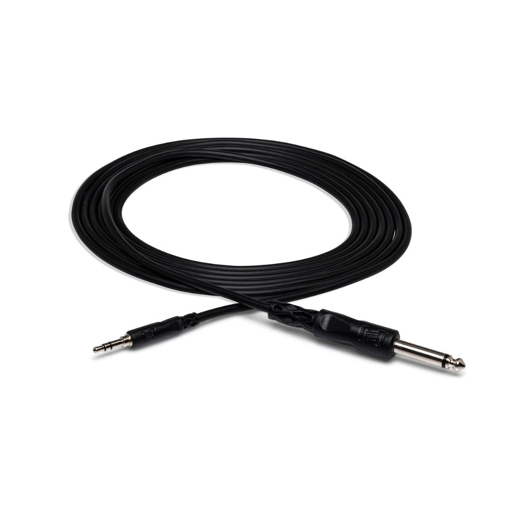 Hosa - 1/4 in TS to 3.5 mm TRS - Mono Interconnect Cable 10ft