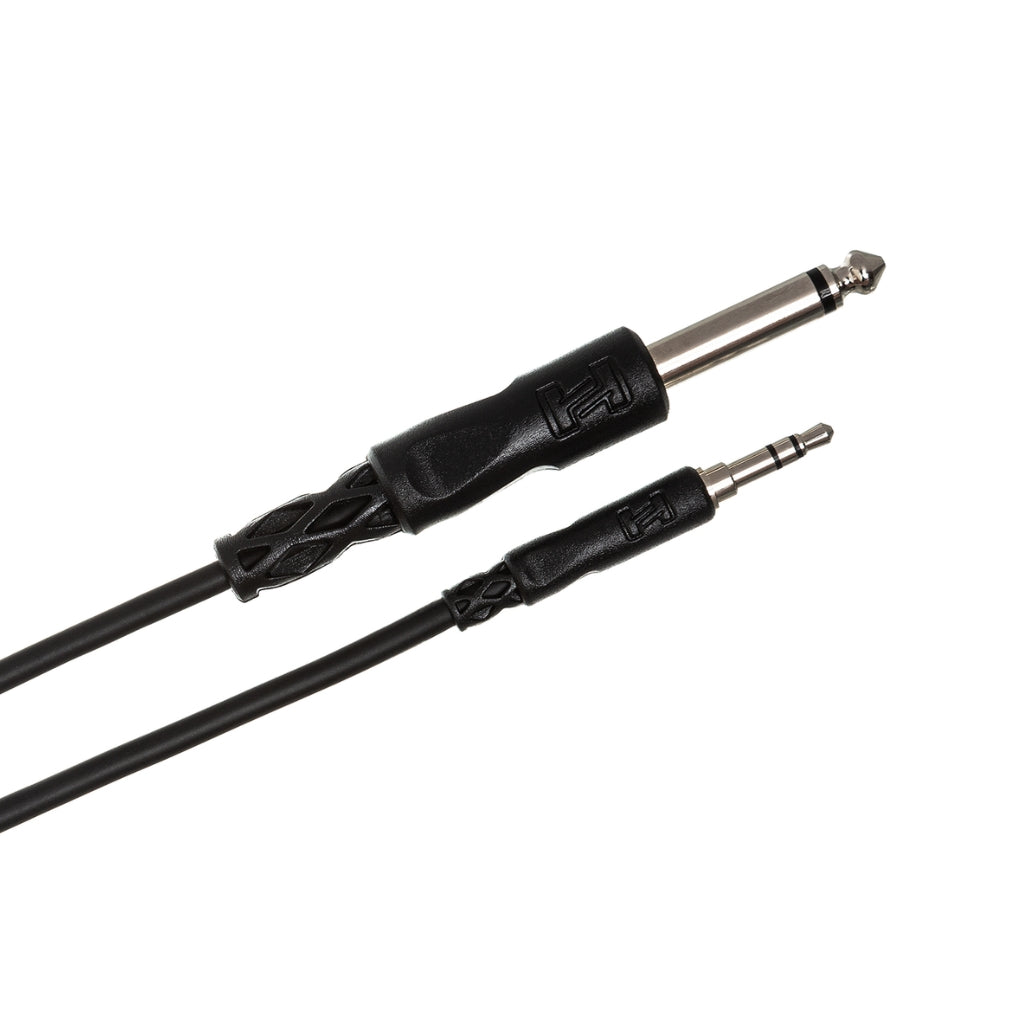 Hosa - 1/4 in TS to 3.5 mm TRS - Mono Interconnect Cable 10ft