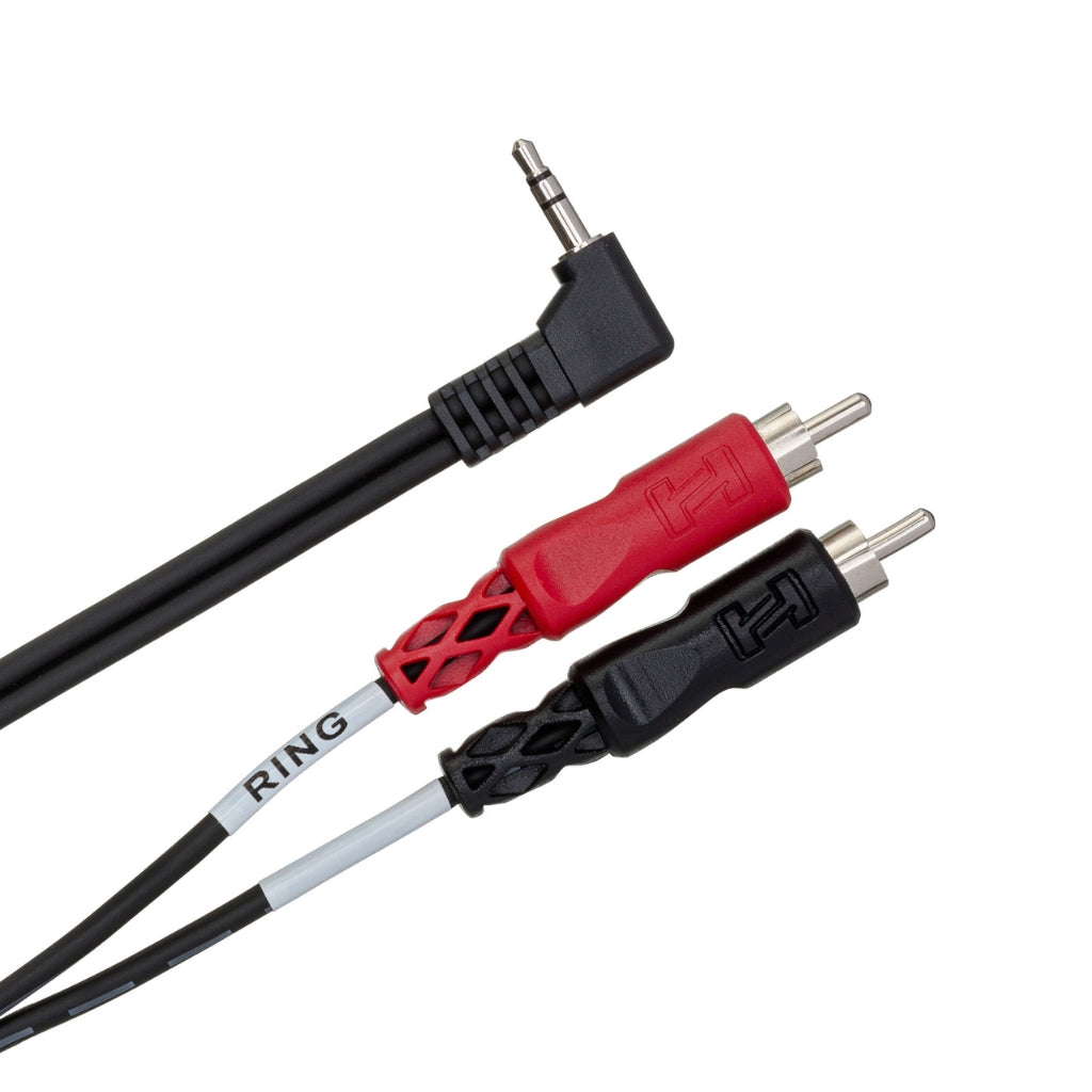 Hosa Technology - Right angle 3.5mm TRS to Dual RCA - Stereo Breakout Cable 6ft