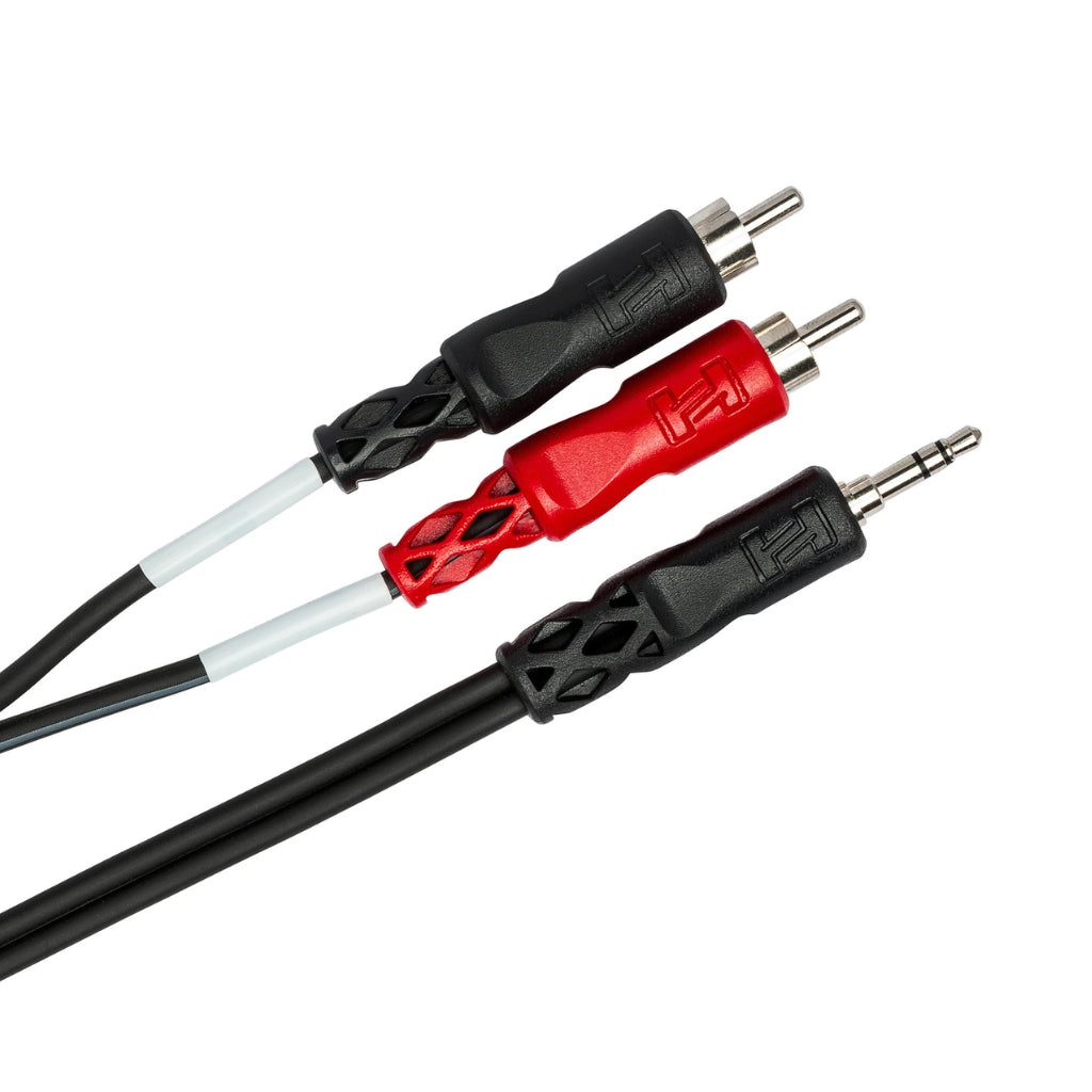 Hosa Technology 3.5 mm TRS to Dual RCA Stereo Breakout Cable 15ft