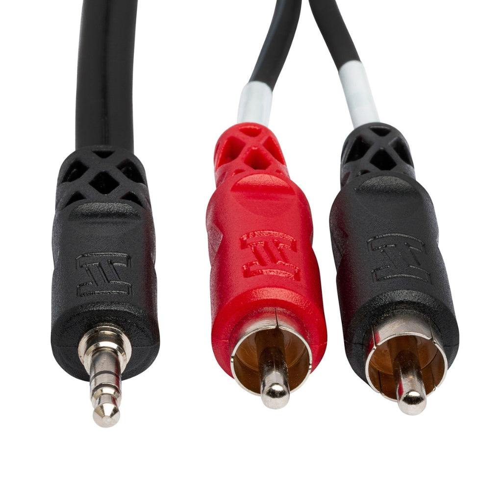 Hosa Technology 3.5 mm TRS to Dual RCA Stereo Breakout Cable 15ft