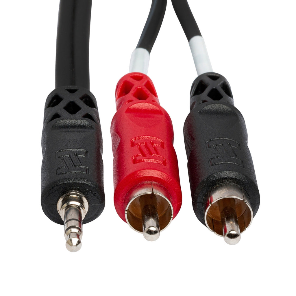 Hosa Technology - 3.5 mm TRS to Dual RCA - Stereo Breakout Cable 25ft