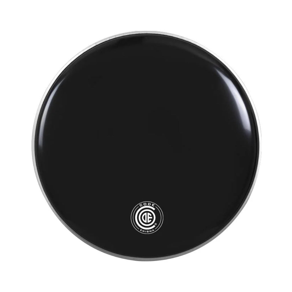 Code Enigma Black with Dampening Ring Bass Reso Drumhead- 18 inches Drum Heads Sky Music