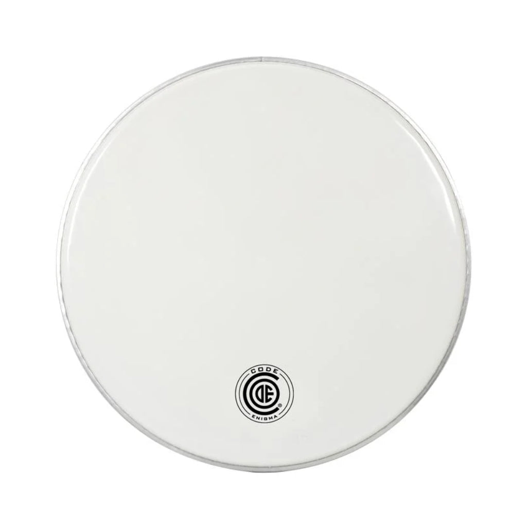 Code Enigma White with Dampening Ring Bass Reso Drumhead- 22 inches Drum Heads Sky Music