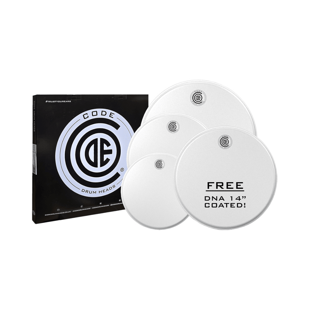Code Generator Coated Tom Head Fusion+ Pack - 10/12/16 inch Drum Heads Sky Music
