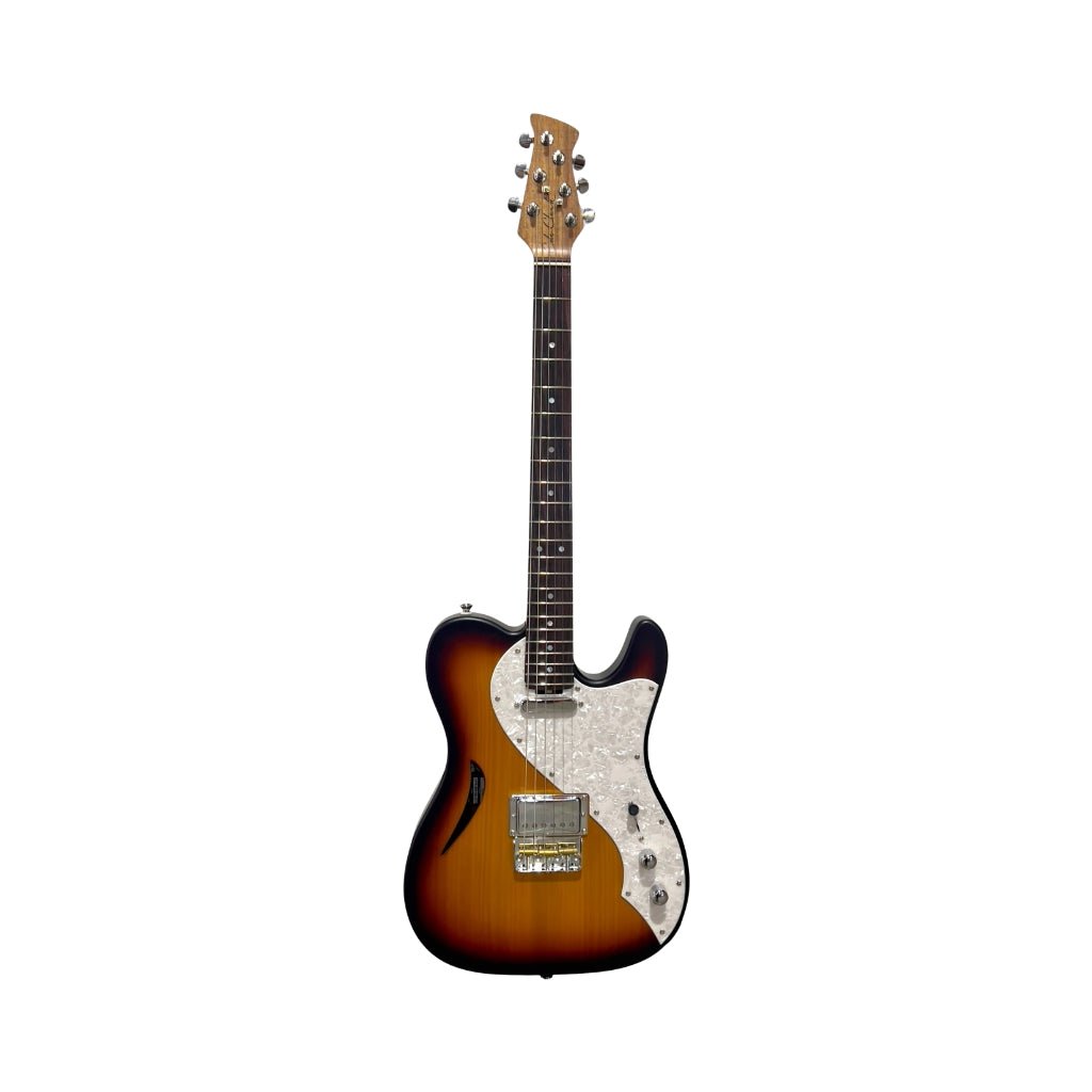 Cole Clark Culprit 3 HS MOP Plate Hollow Body Electric Guitar - Sunburst Electric Guitars Sky Music
