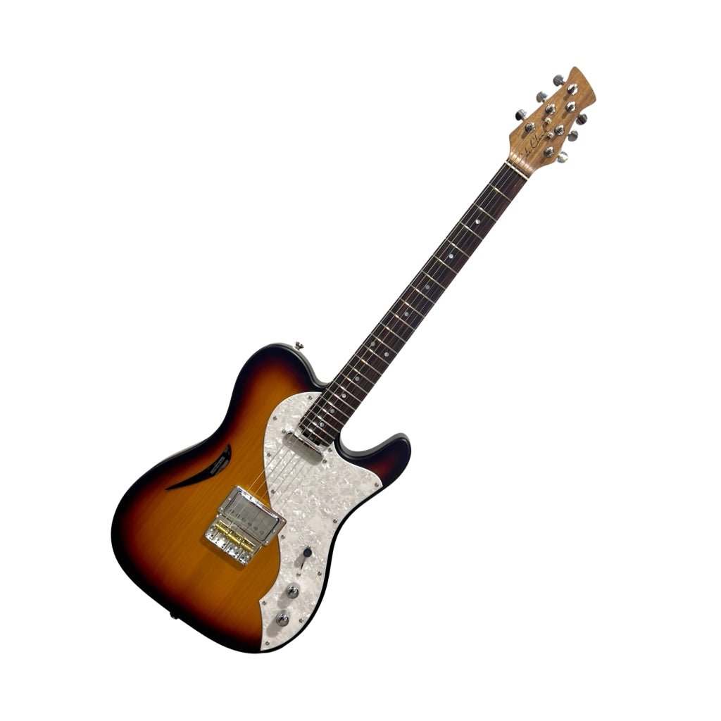 Cole Clark Culprit 3 HS MOP Plate Hollow Body Electric Guitar - Sunburst Electric Guitars Sky Music