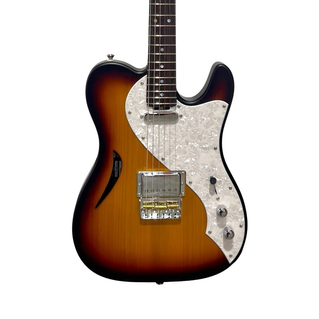 Cole Clark Culprit 3 HS MOP Plate Hollow Body Electric Guitar - Sunburst Electric Guitars Sky Music