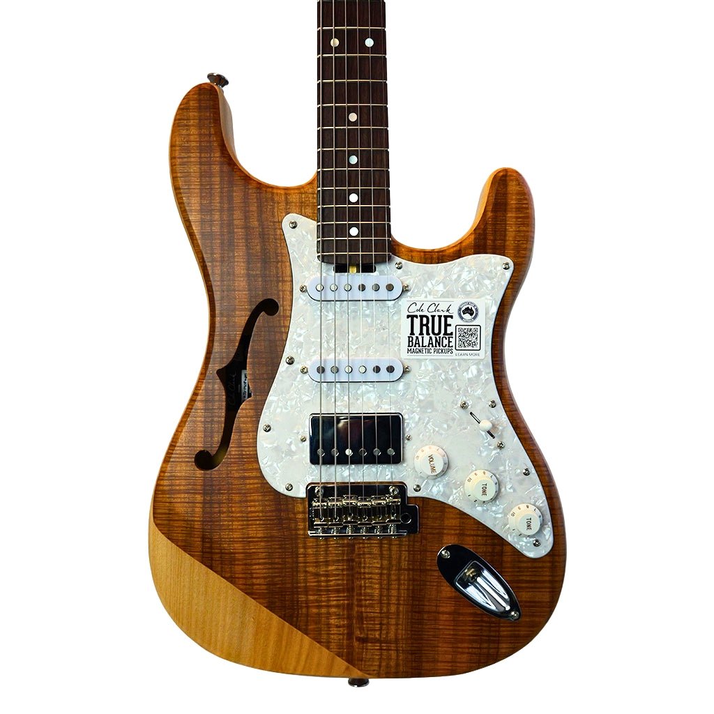 Cole Clark Electric Hollow Baby HSS Electric Guitar - Natural Electric Guitars Sky Music