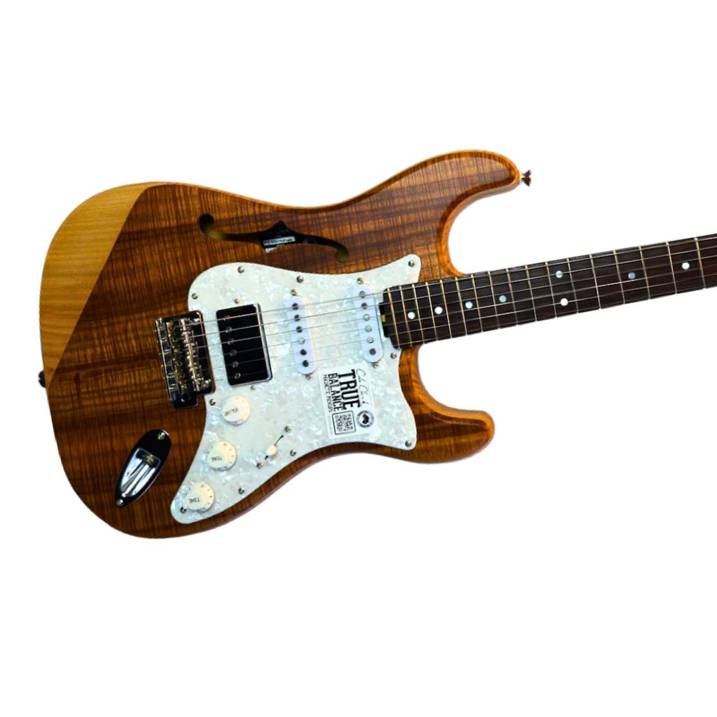 Cole Clark Electric Hollow Baby HSS Electric Guitar - Natural Electric Guitars Sky Music