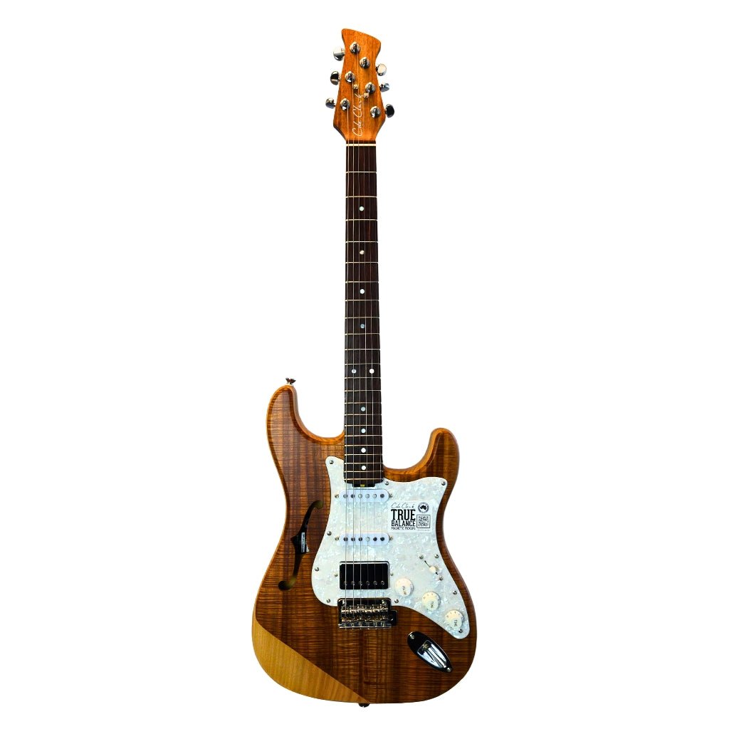 Cole Clark Electric Hollow Baby HSS Electric Guitar - Natural Electric Guitars Sky Music