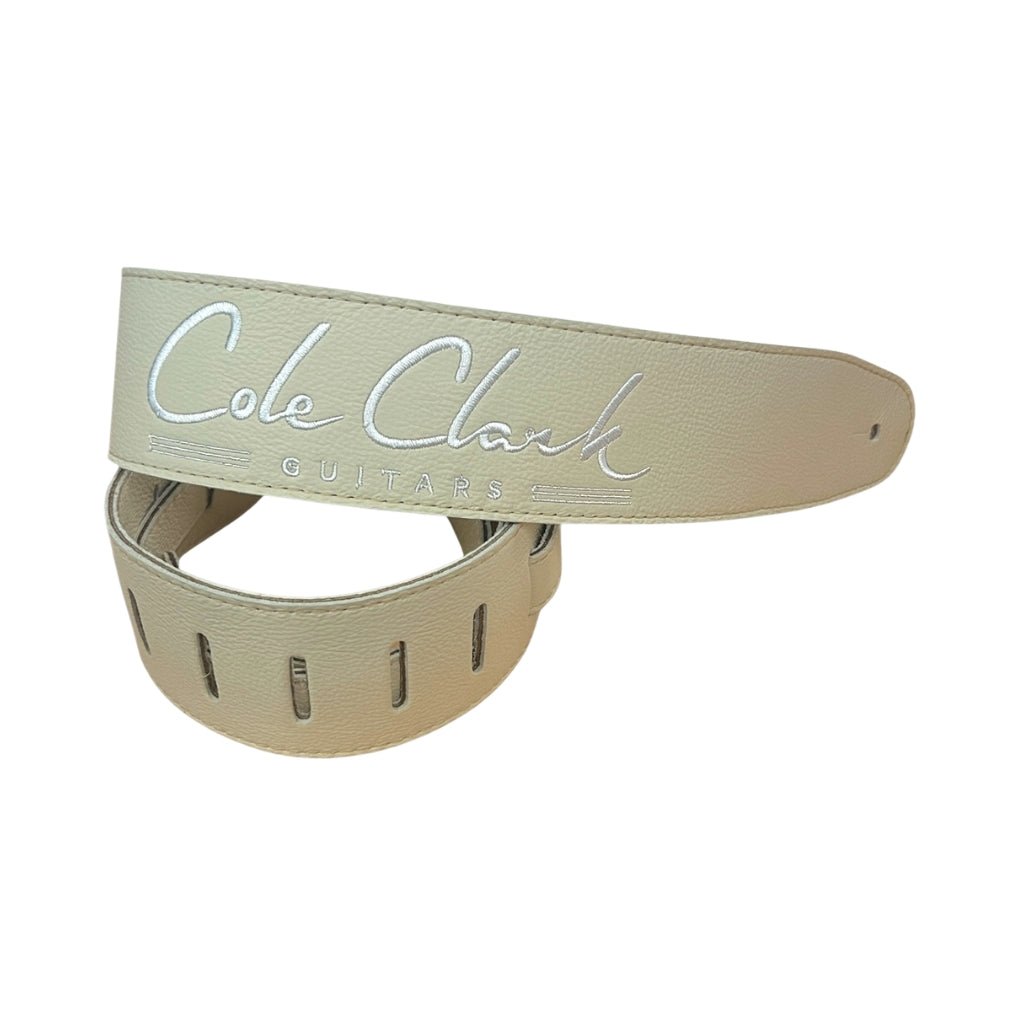 Cole Clark Soft Leather 2.5" Deluxe Guitar Strap - Cream Guitar Straps Sky Music
