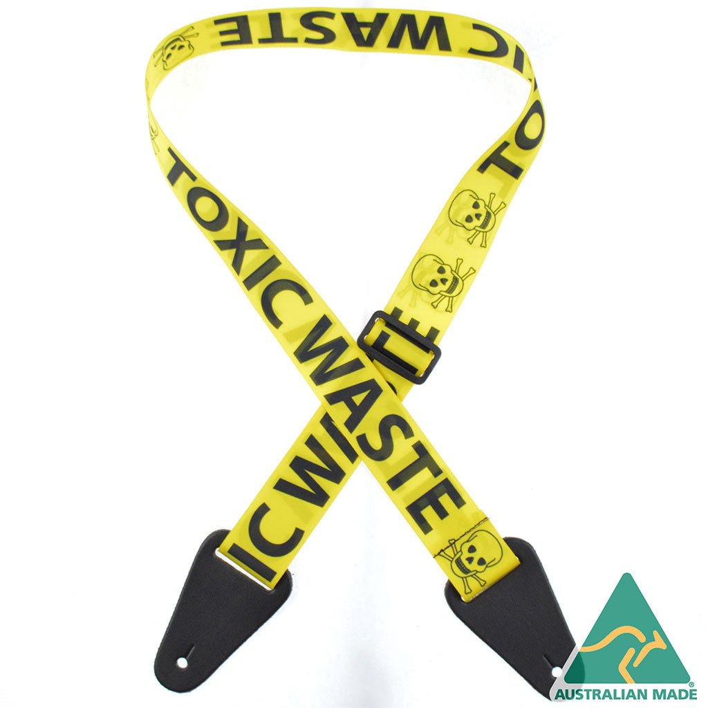 Colonial Leather - Toxic Waste Printed Webbing Guitar Strap Guitar Straps Sky Music
