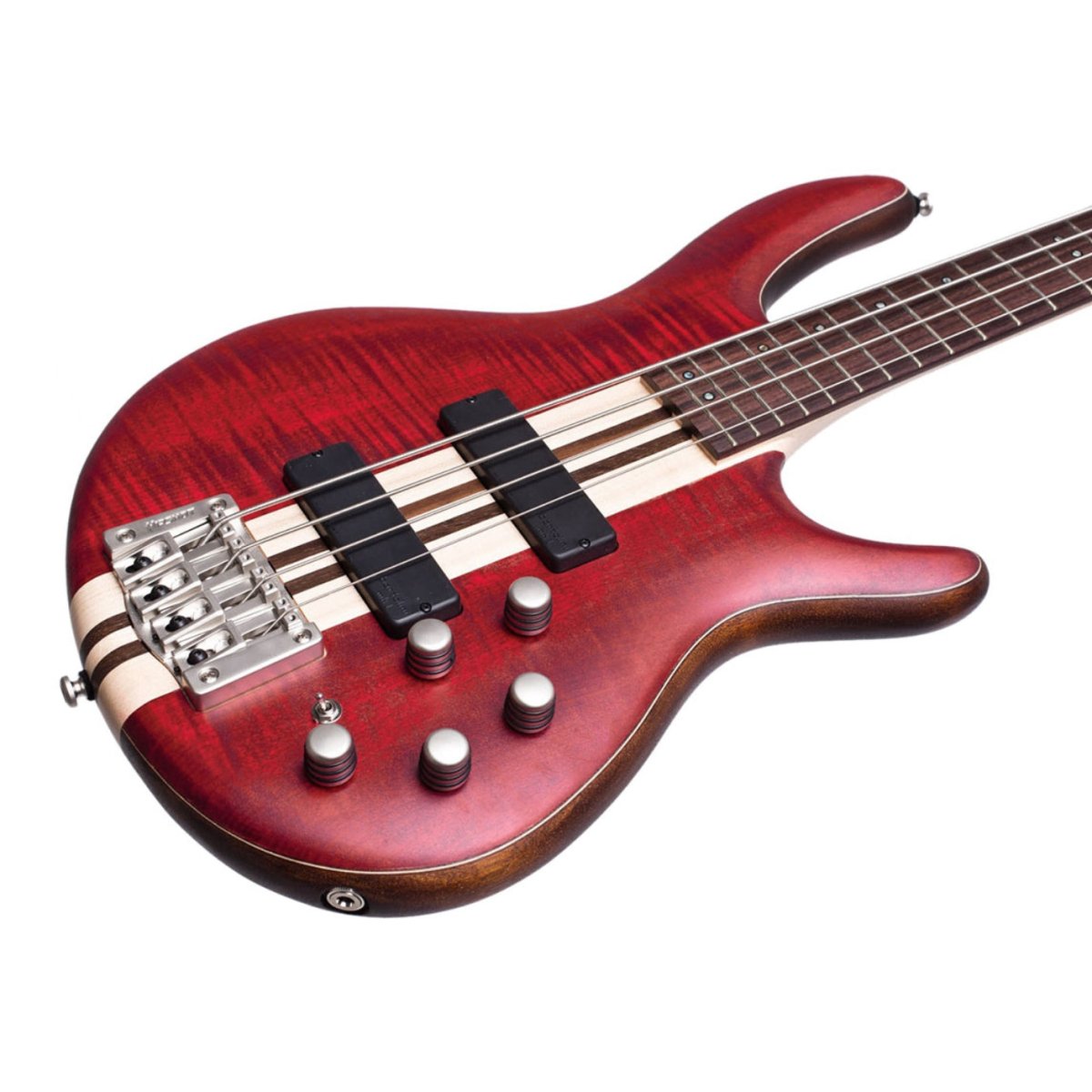Cort A4 Plus FMMH Bass Guitar - Open Pore Black Cherry Bass Guitars Sky Music