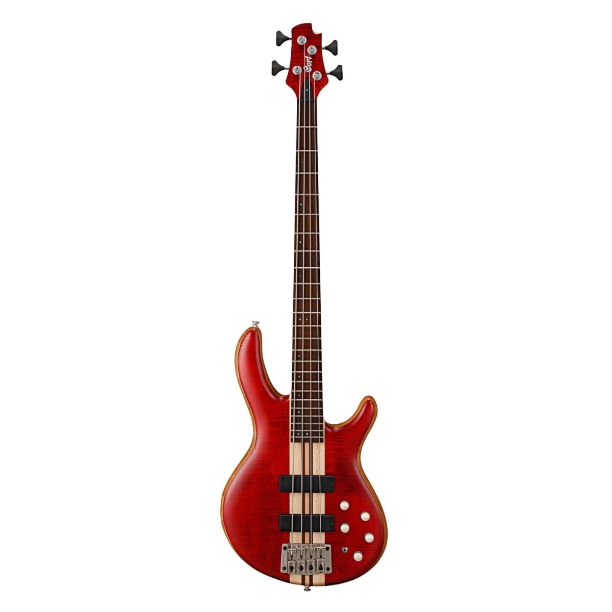 Cort A4 Plus FMMH Bass Guitar - Open Pore Black Cherry Bass Guitars Sky Music