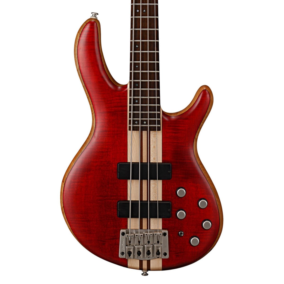 Cort A4 Plus FMMH Bass Guitar - Open Pore Black Cherry Bass Guitars Sky Music
