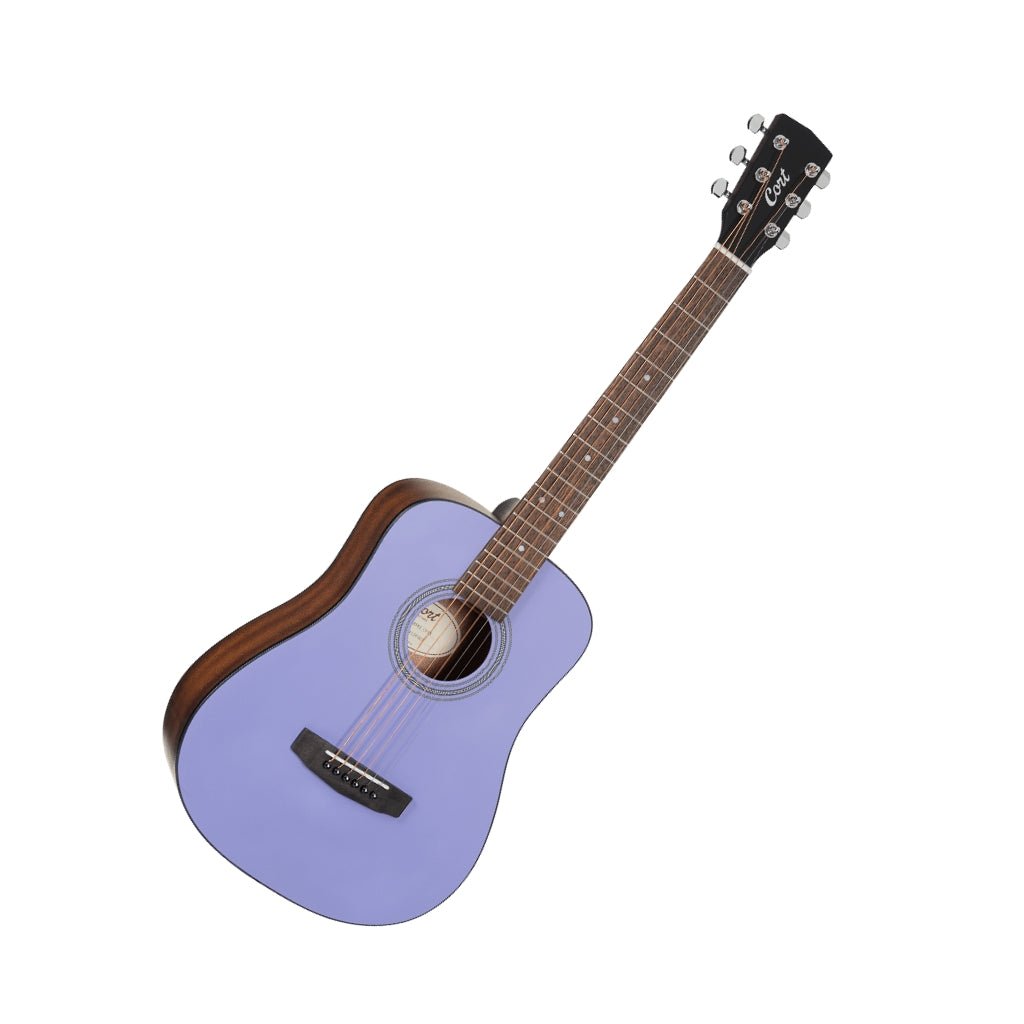 Cort AD Mini 3/4 Dreadnought Acoustic Guitar w/Gig Bag - Open Pore Lavender Acoustic Guitars Sky Music