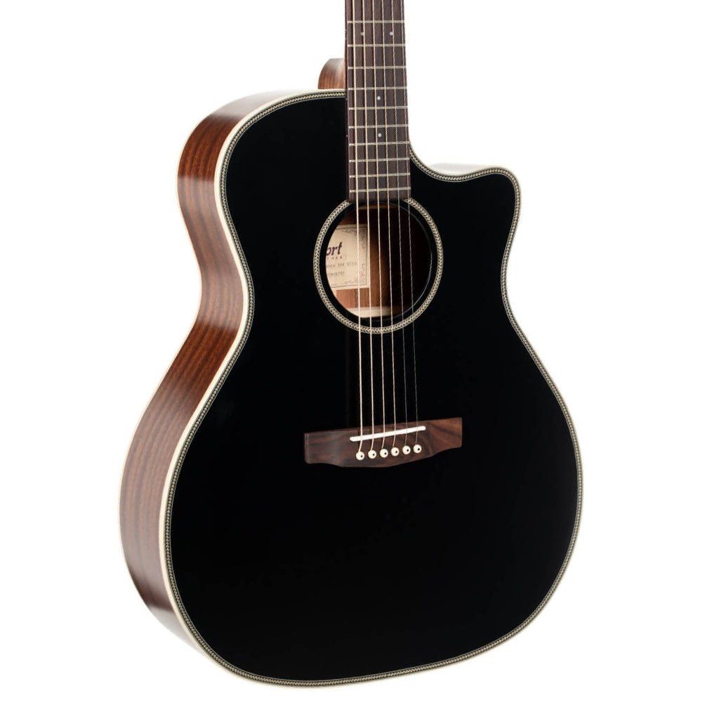 Cort Essence GA4 Acoustic Guitar - Black Top Semi Gloss Acoustic Guitars Sky Music
