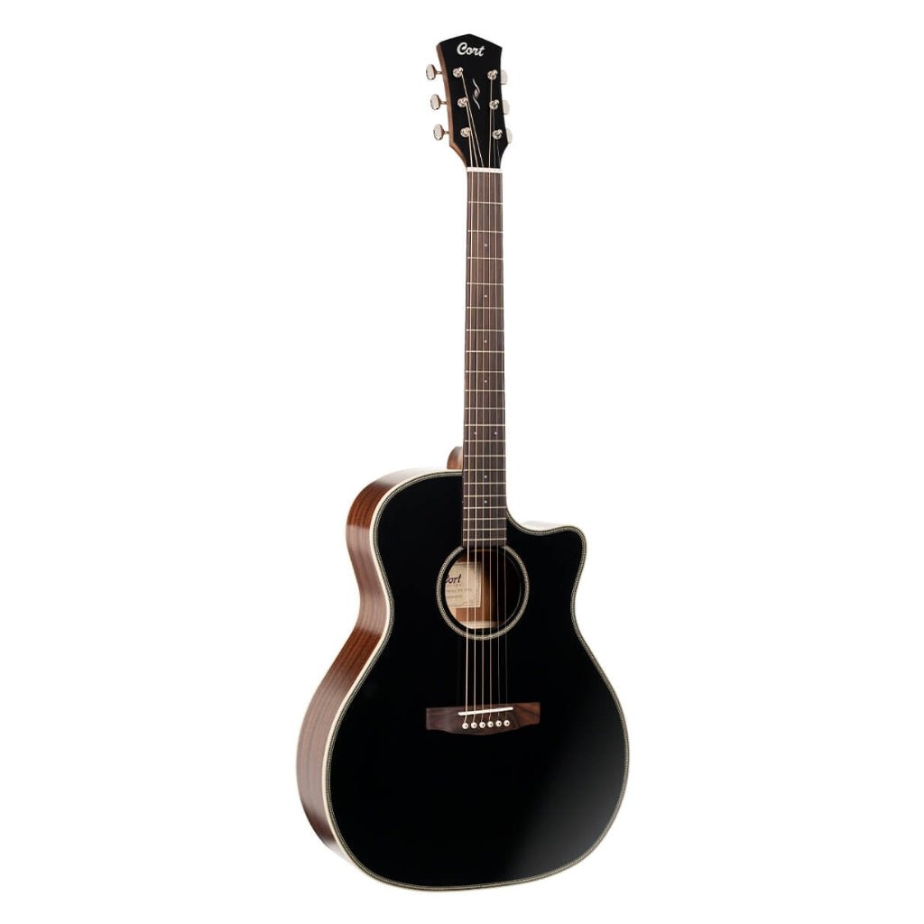 Cort Essence GA4 Acoustic Guitar - Black Top Semi Gloss Acoustic Guitars Sky Music
