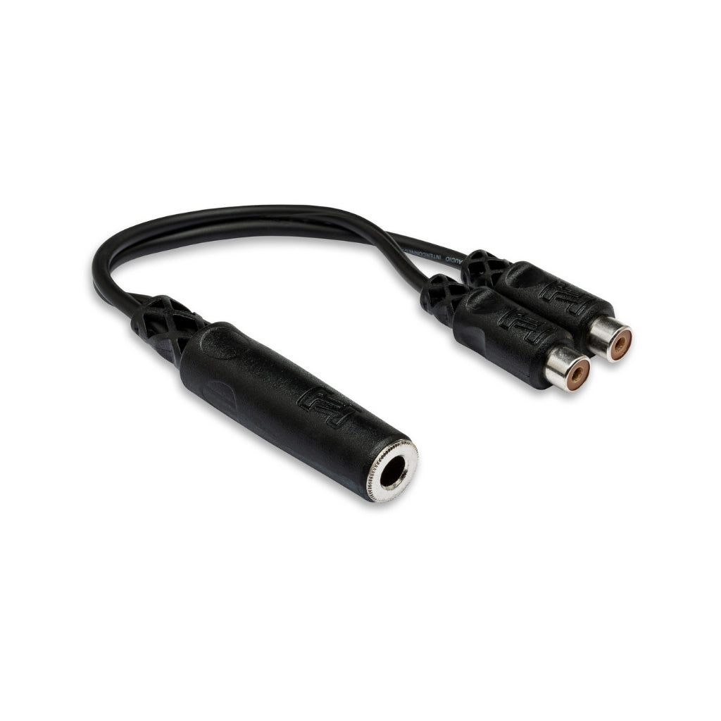 Hosa - 1/4 in TSF to Dual RCAF - Y Cable