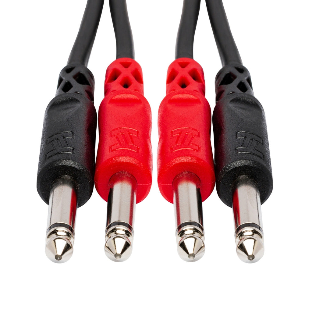 Hosa Technology - Dual 1/4 in TS to Same - Stereo Interconnect Cable 6m