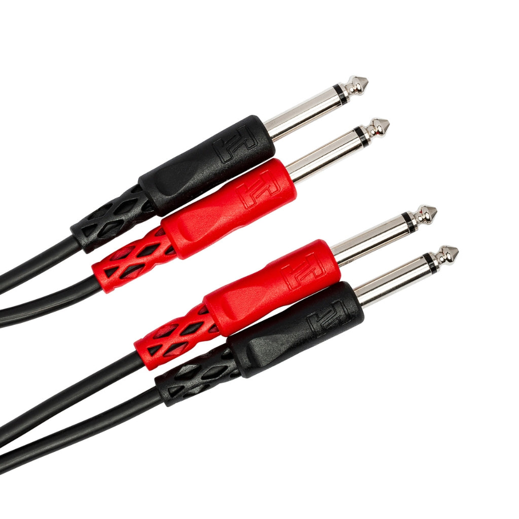 Hosa Technology - Dual 1/4 in TS to Same - Stereo Interconnect Cable 6m