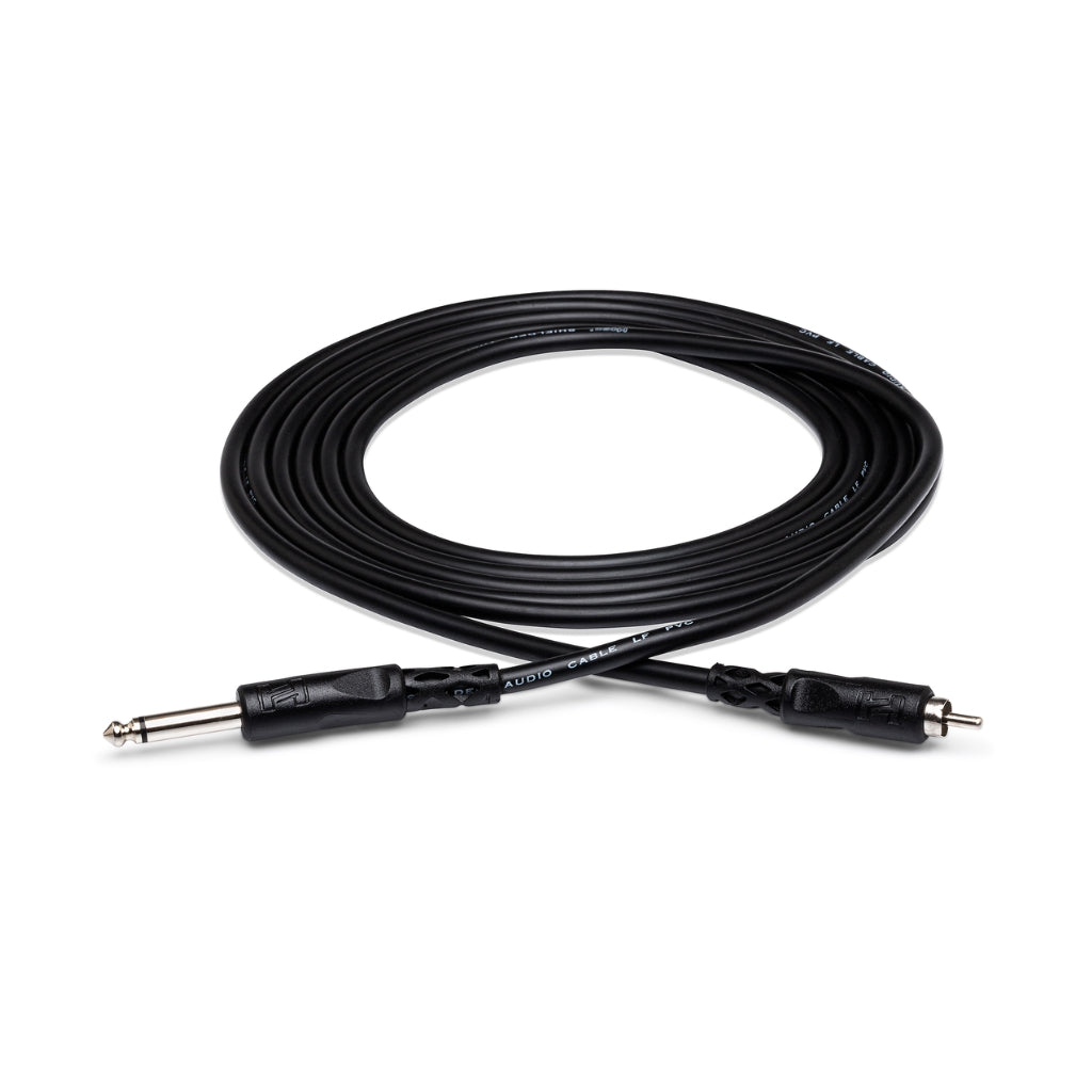 Hosa - 1/4 in TS to RCA - Unbalanced Interconnect Cable 10ft