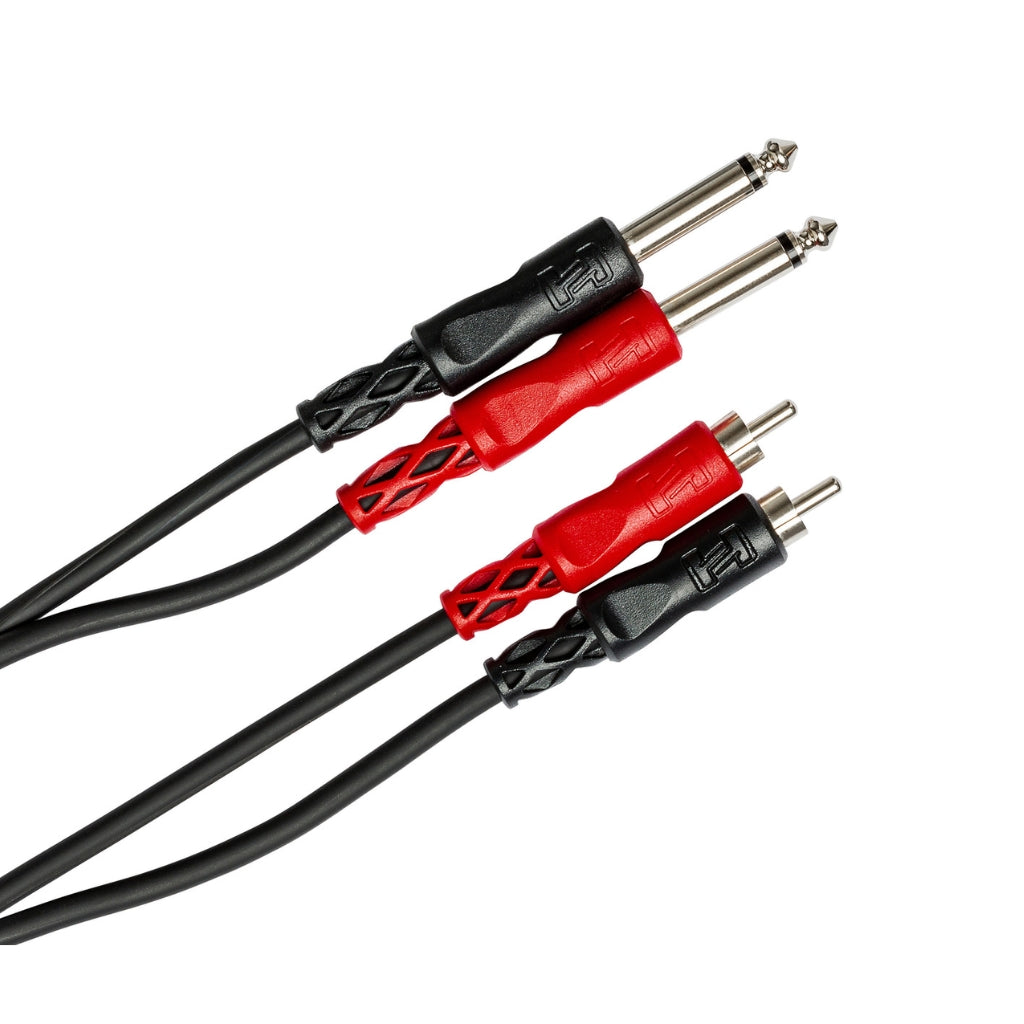 Hosa Technology - Dual 1/4 in TS to Dual RCA - Stereo Interconnect Cable 2m