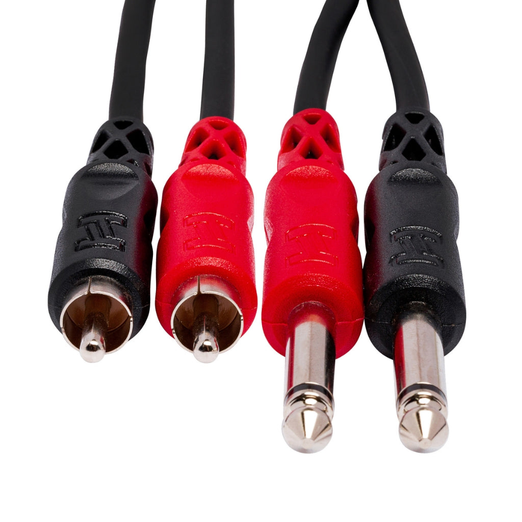 Hosa Technology - Dual 1/4 in TS to Dual RCA - Stereo Interconnect Cable 2m