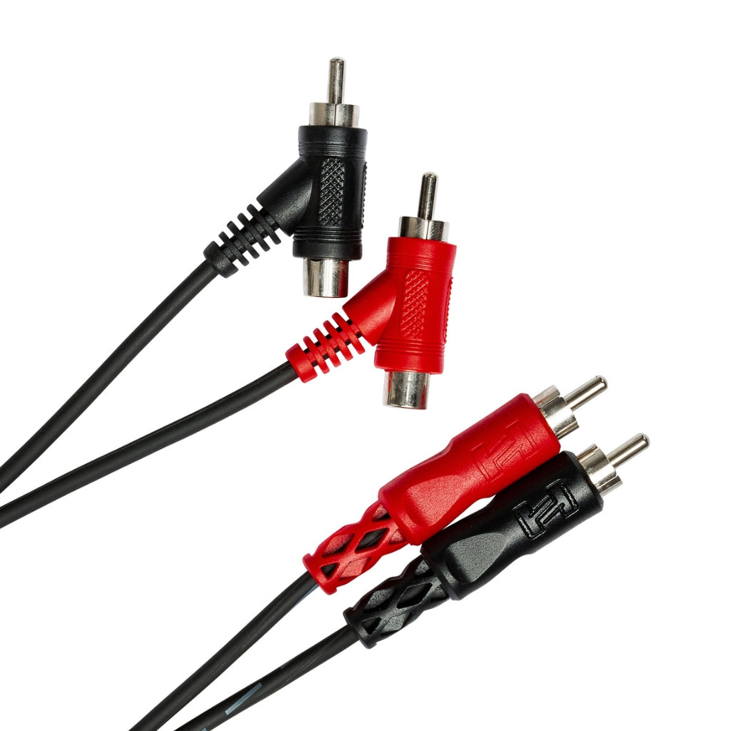 Hosa Technology - Dual RCA to Dual Piggyback RCA - Stereo Interconnect 1m