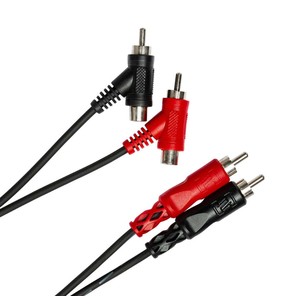Hosa Technology - Dual RCA to Dual Piggyback RCA - Stereo Interconnect Cable 2m