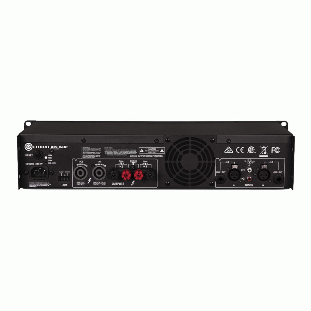Crown XLS1502 2 Channel 525 Watt 4 Ohm Power Amp with DSP Control