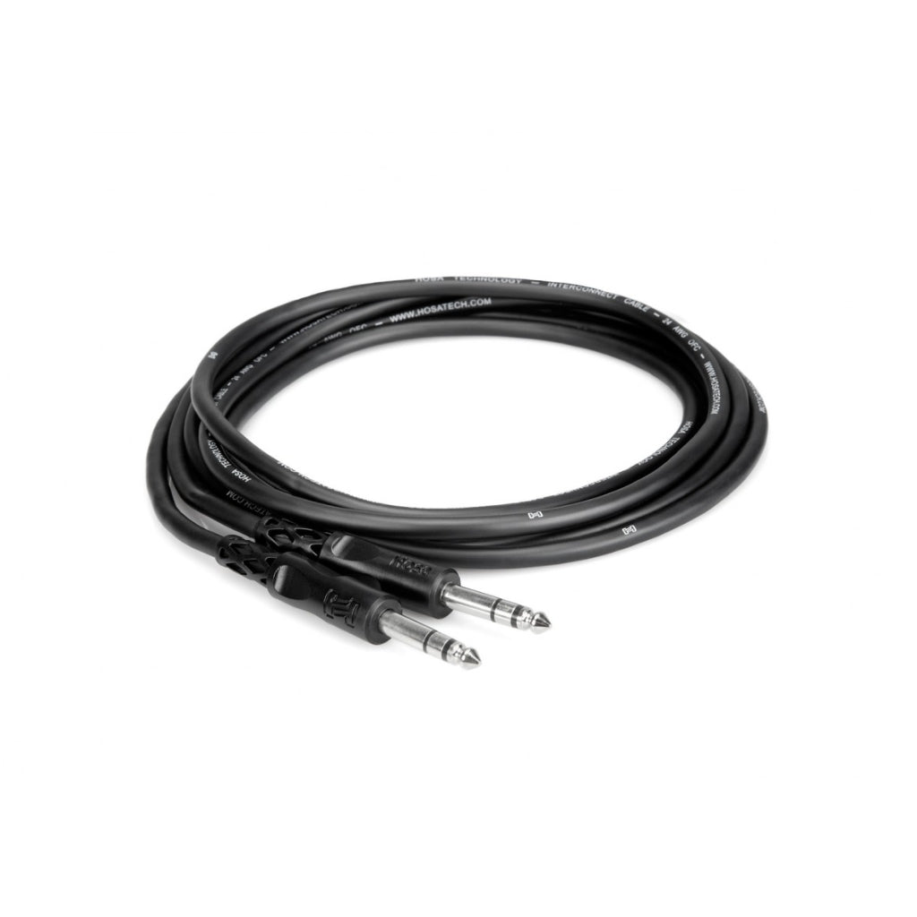 Hosa - 1/4 in TRS to 1/4 in TRS - Balanced Interconnect Cable 5ft