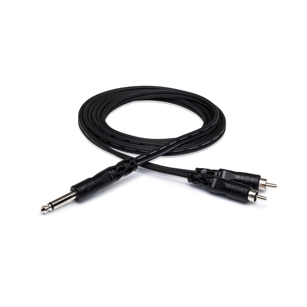 Hosa Technology - 1/4 in TS to Dual RCA - Y Cable 2m