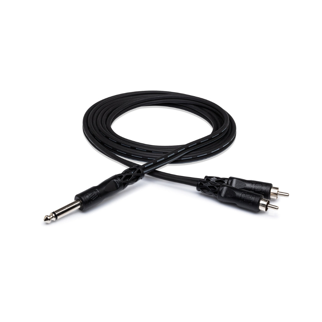 Hosa Technology - 1/4 in TS to Dual RCA - Y Cable 3m