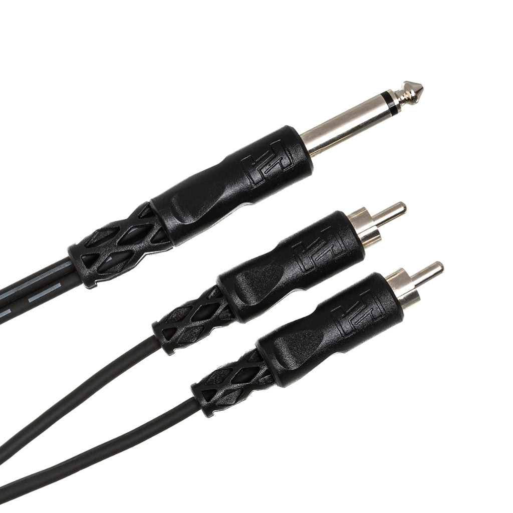 Hosa Technology - 1/4 in TS to Dual RCA - Y Cable 3m