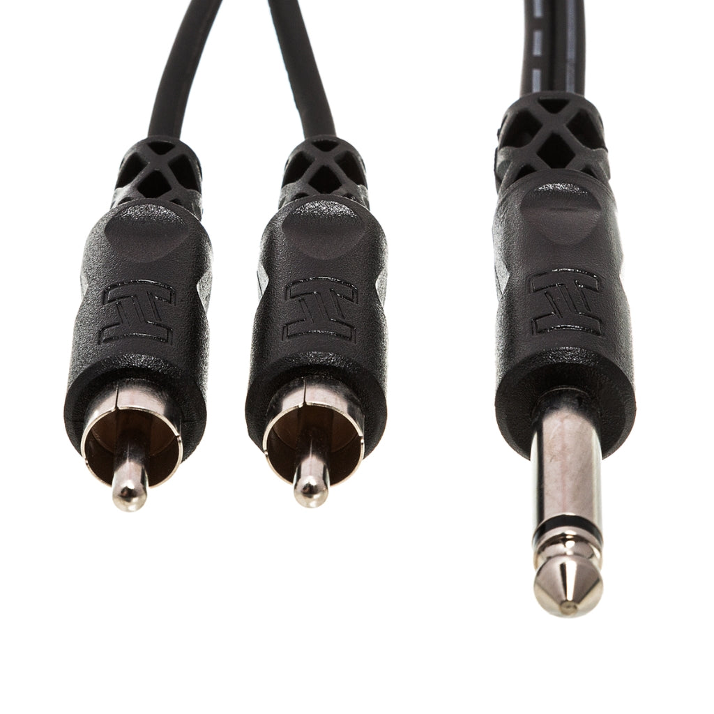 Hosa Technology - 1/4 in TS to Dual RCA - Y Cable 3m