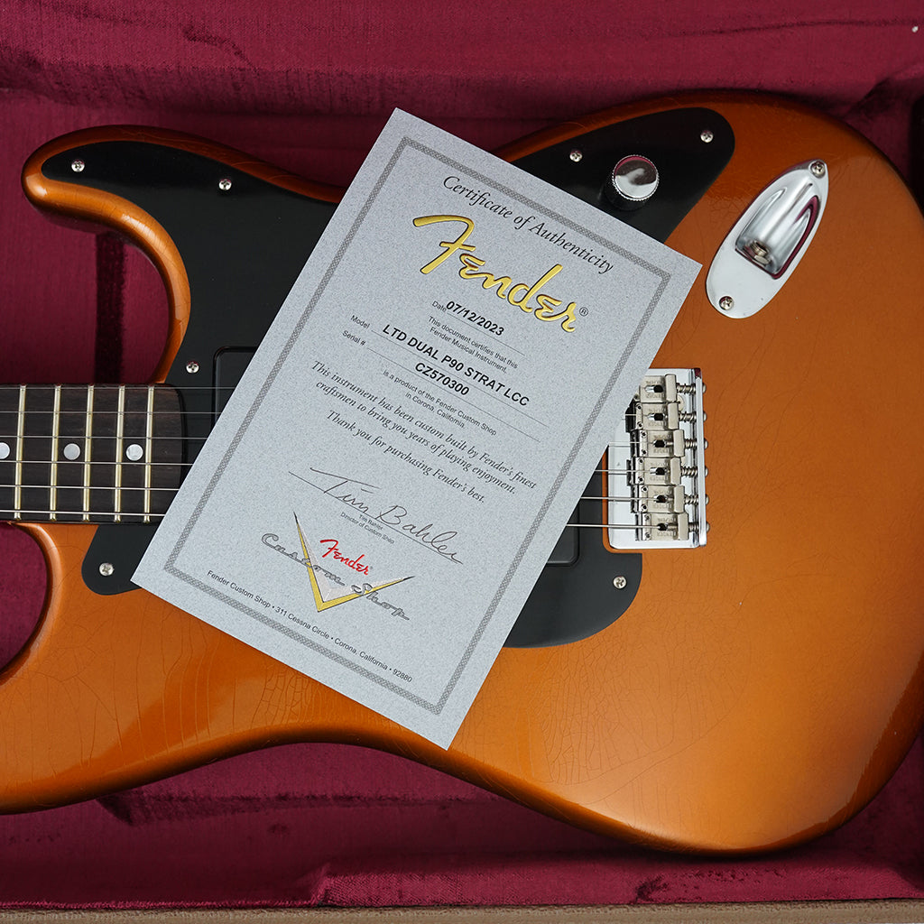 Fender Custom Shop Limited Edition P-90 Stratocaster Deluxe Closet Classic Burnt Copper