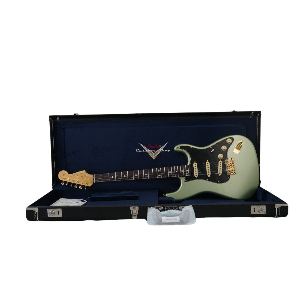 Fender Custom Shop 1965 Dual Mag Stratocaster Journeyman Relic Aged Sage Green Metallic