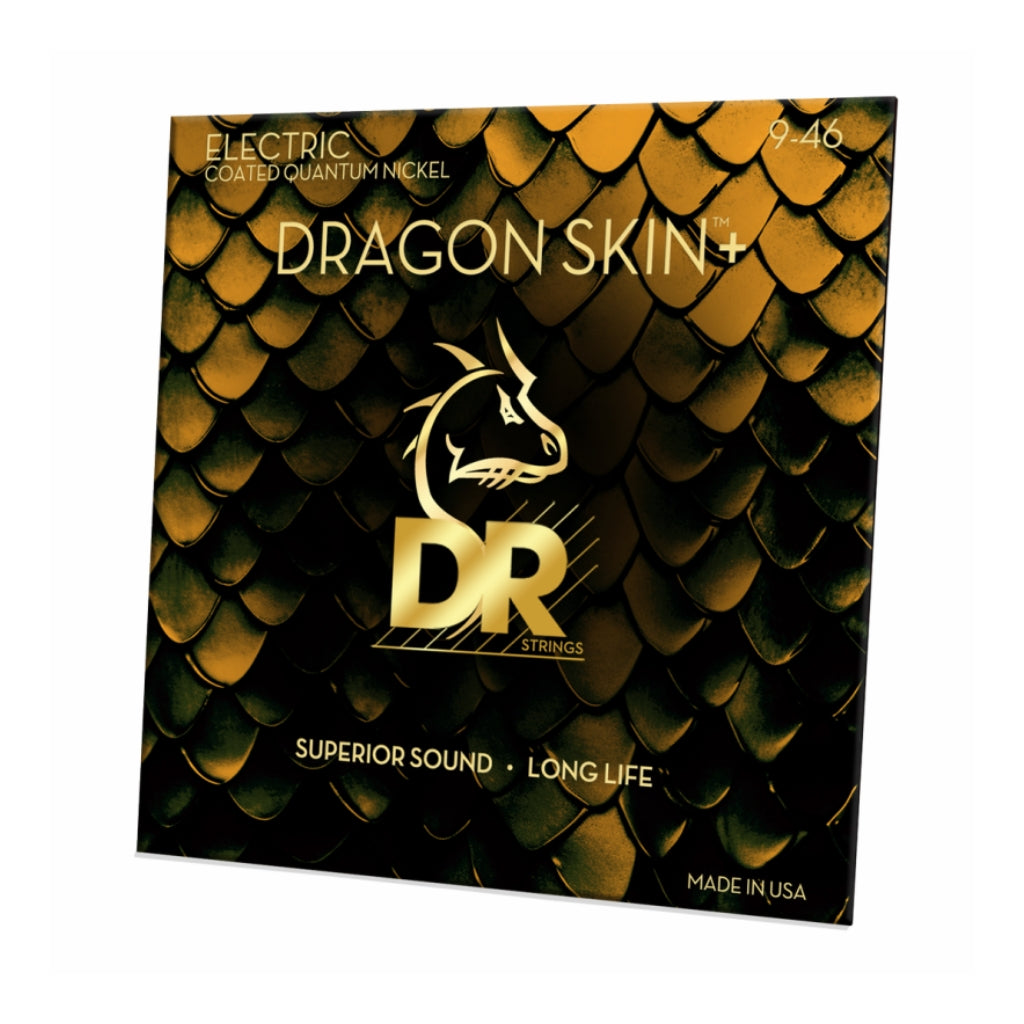 DR Strings - Dragon Skin+ Quantum Nickel Electric Guitar Strings - Light to Medium 9-46