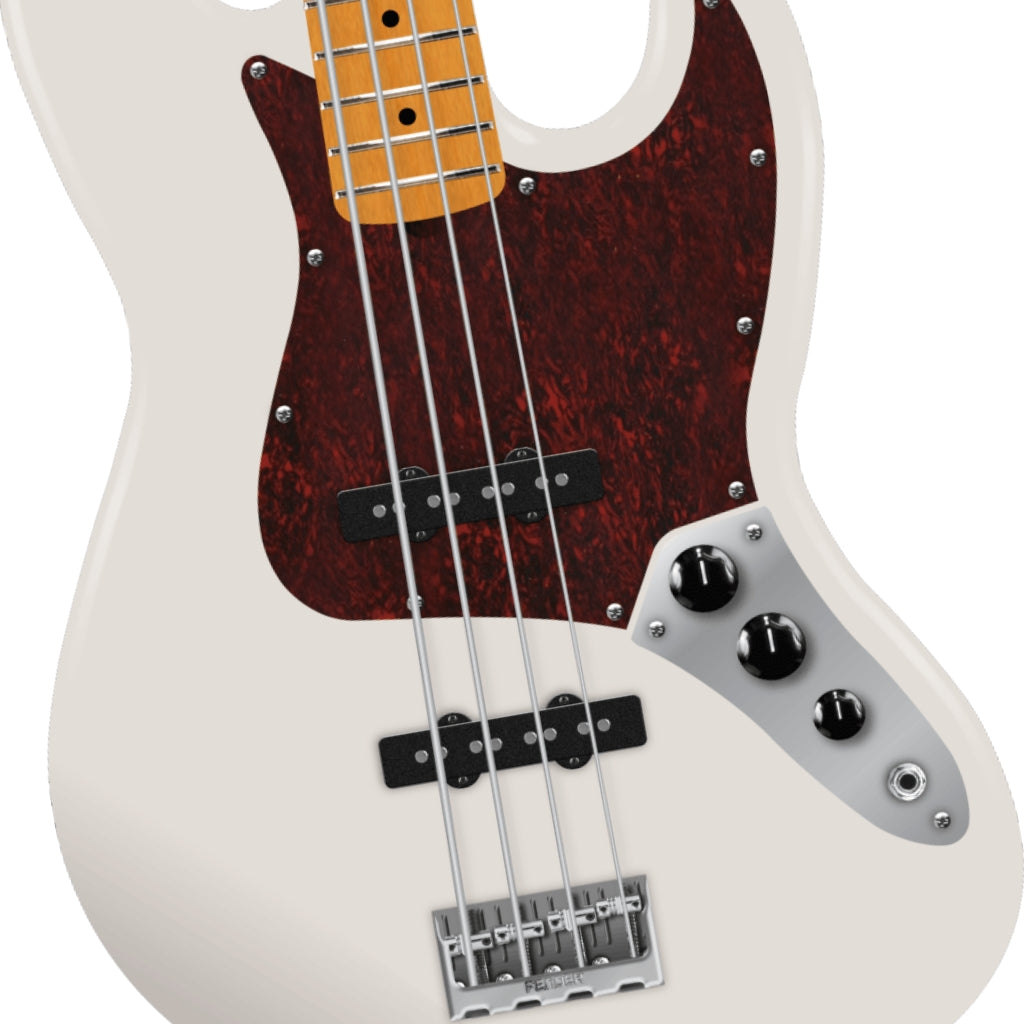 Fender American Professional Jazz Bass Guitar - Olympic White, Maple Fingerboard