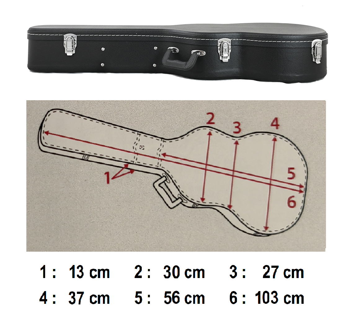 Nameless Classical Guitar Case in Black Exterior with Black Velvet Interior.