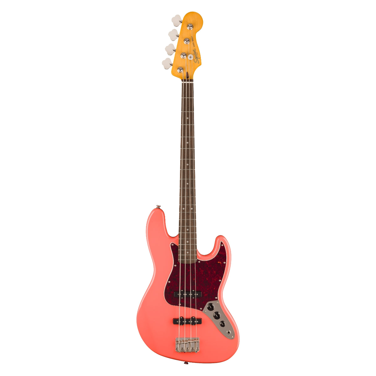 Squier - Classic Vibe '60s Jazz Bass Guitar - Tahitian Coral, Laurel Fingerboard