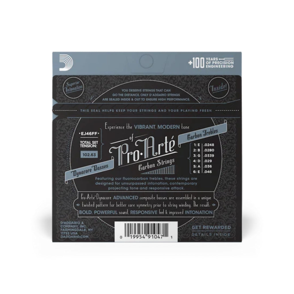 D'Addario - EJ46F Pro-Arte Carbon Classical Guitar Strings - Hard Tension