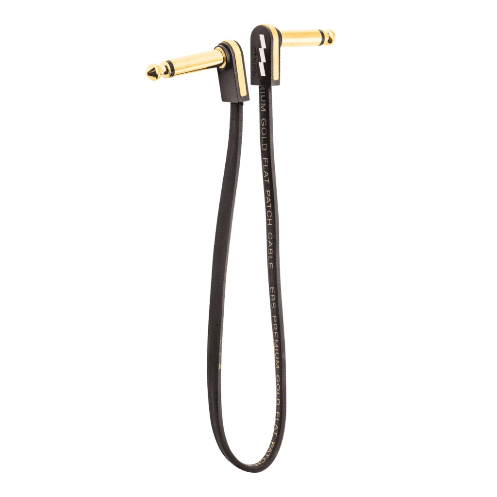 EBS PG-28 Premium Gold Plated Flat Patch Cable - 28cm - Sky Music
