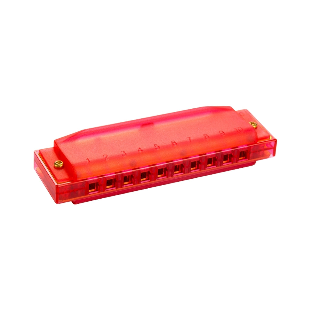 Hohner Translucent Harp Harmonica - C/Red hero