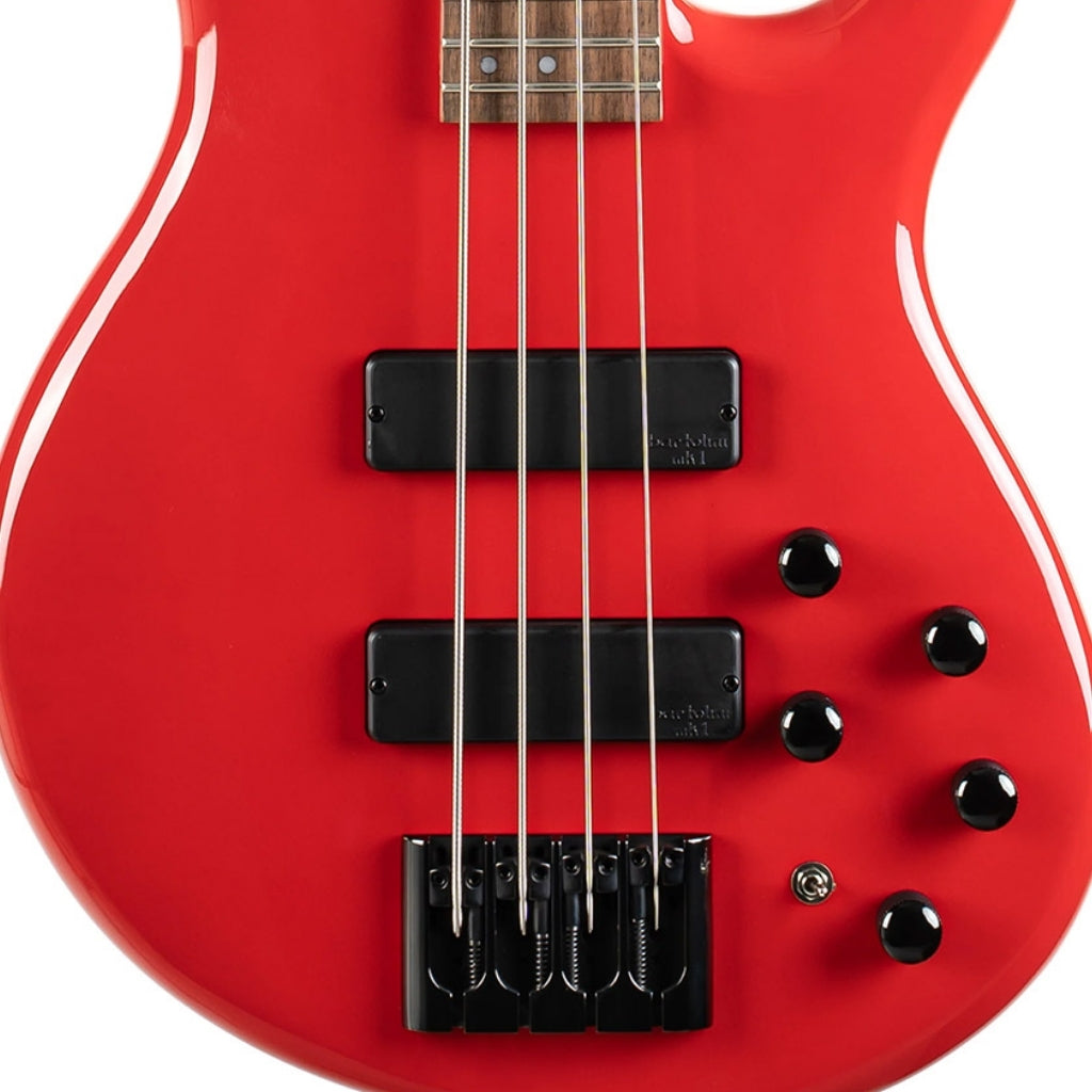 Cort - C4 Deluxe Bass Guitar - Candy Red