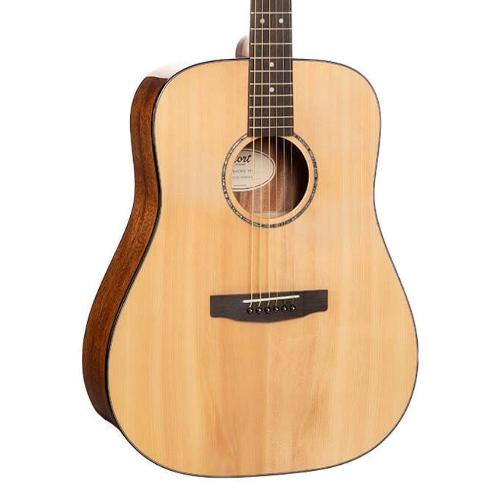 Cort - Earth60 Dreadnought Acoustic Guitar - Open Pore Natural