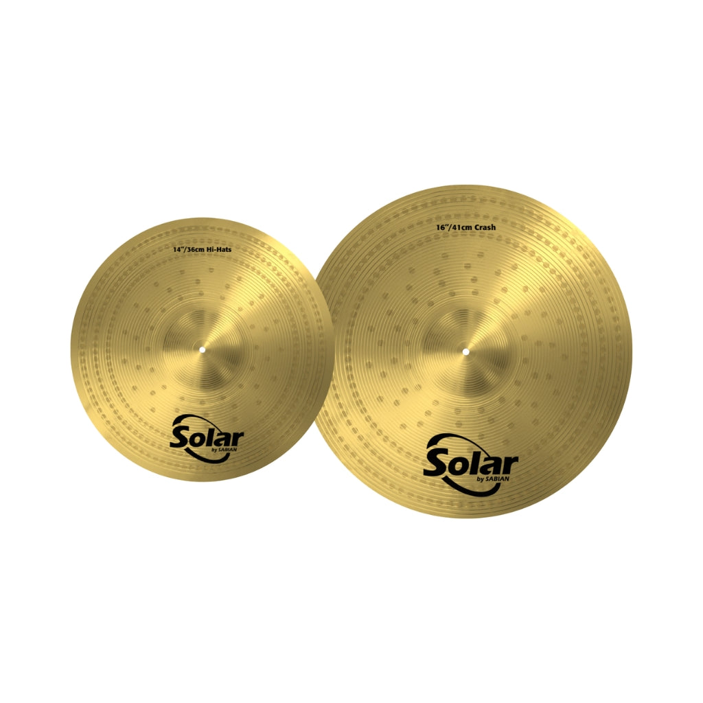Sabian - Solar First Pack Cymbals - 14" Hats and 16" Crash